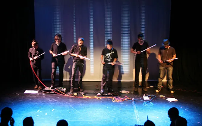 Reactive graphics VJ performance stills