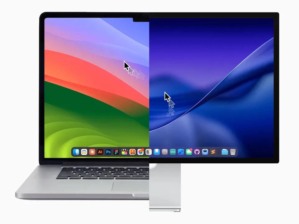 Pointer Pals app showing remote cursors on a Mac desktop