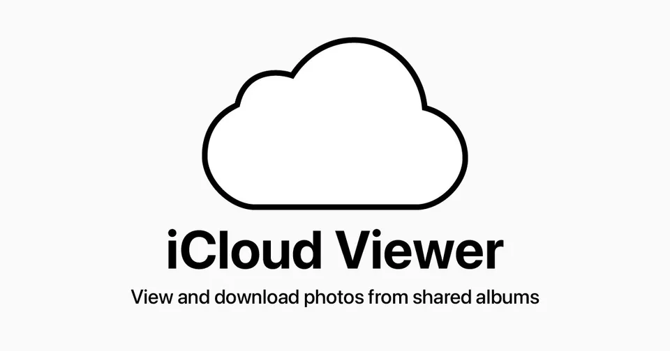 iCloud Viewer showing a photo grid from a shared album