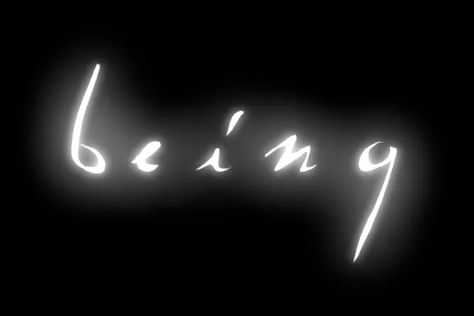 Being 3D animation of floating text inspired by Milan Kundera