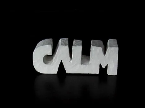 Lose Your Calm plaster word destruction VJ performance