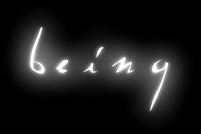 Being 3D animation of floating text inspired by Milan Kundera