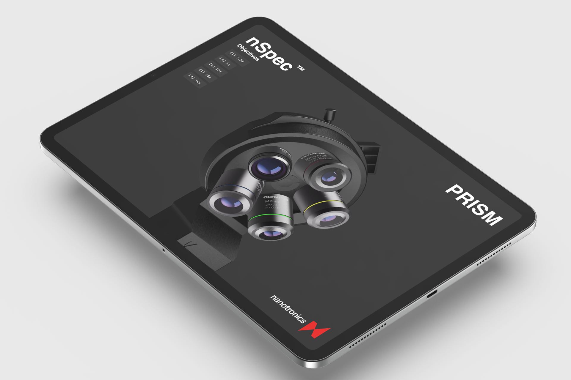 iPad running the nSpec Configurator custom app