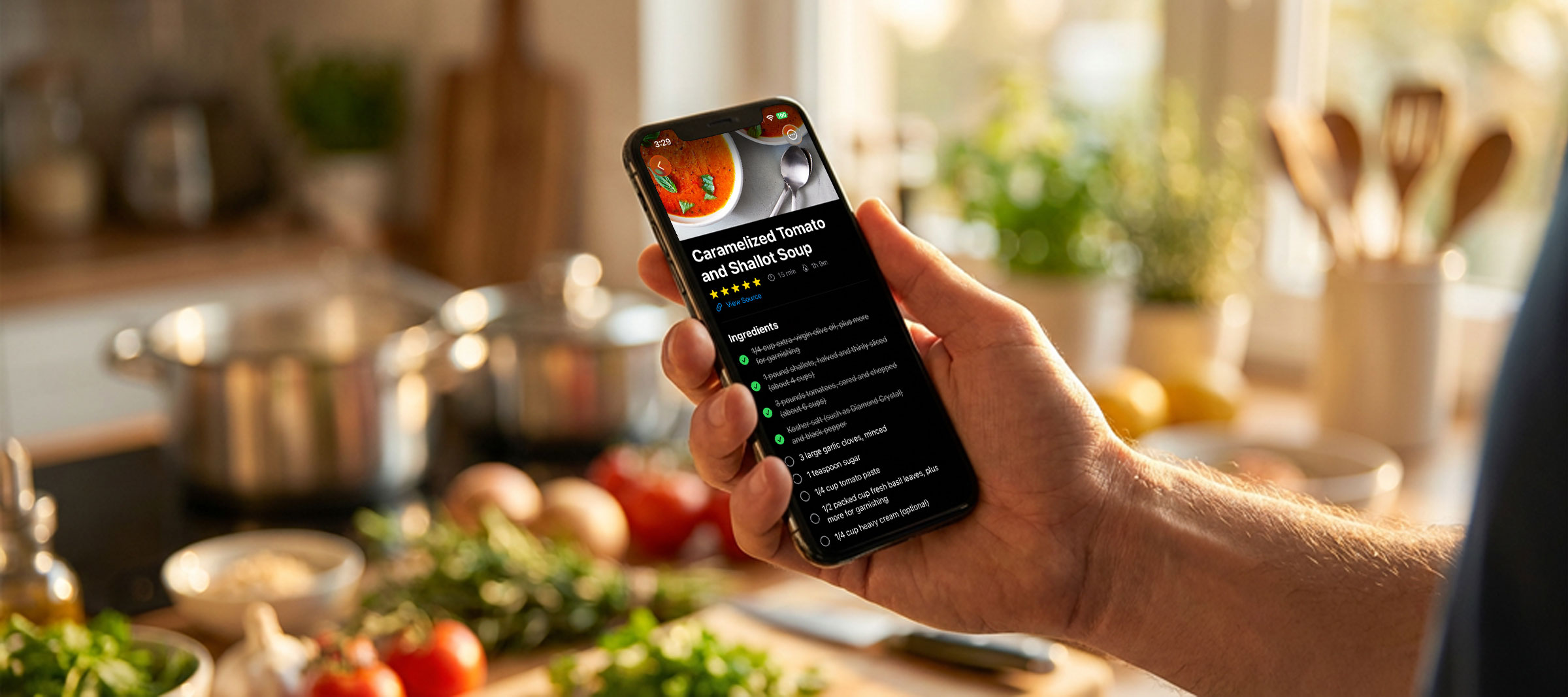 Cookbo recipe manager app on iPhone