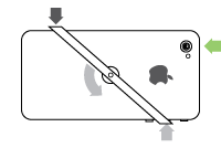 flip phone 3D printed iPhone case with lever camera button