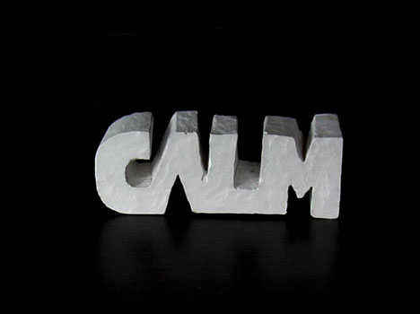 Lose Your Calm plaster word destruction VJ performance