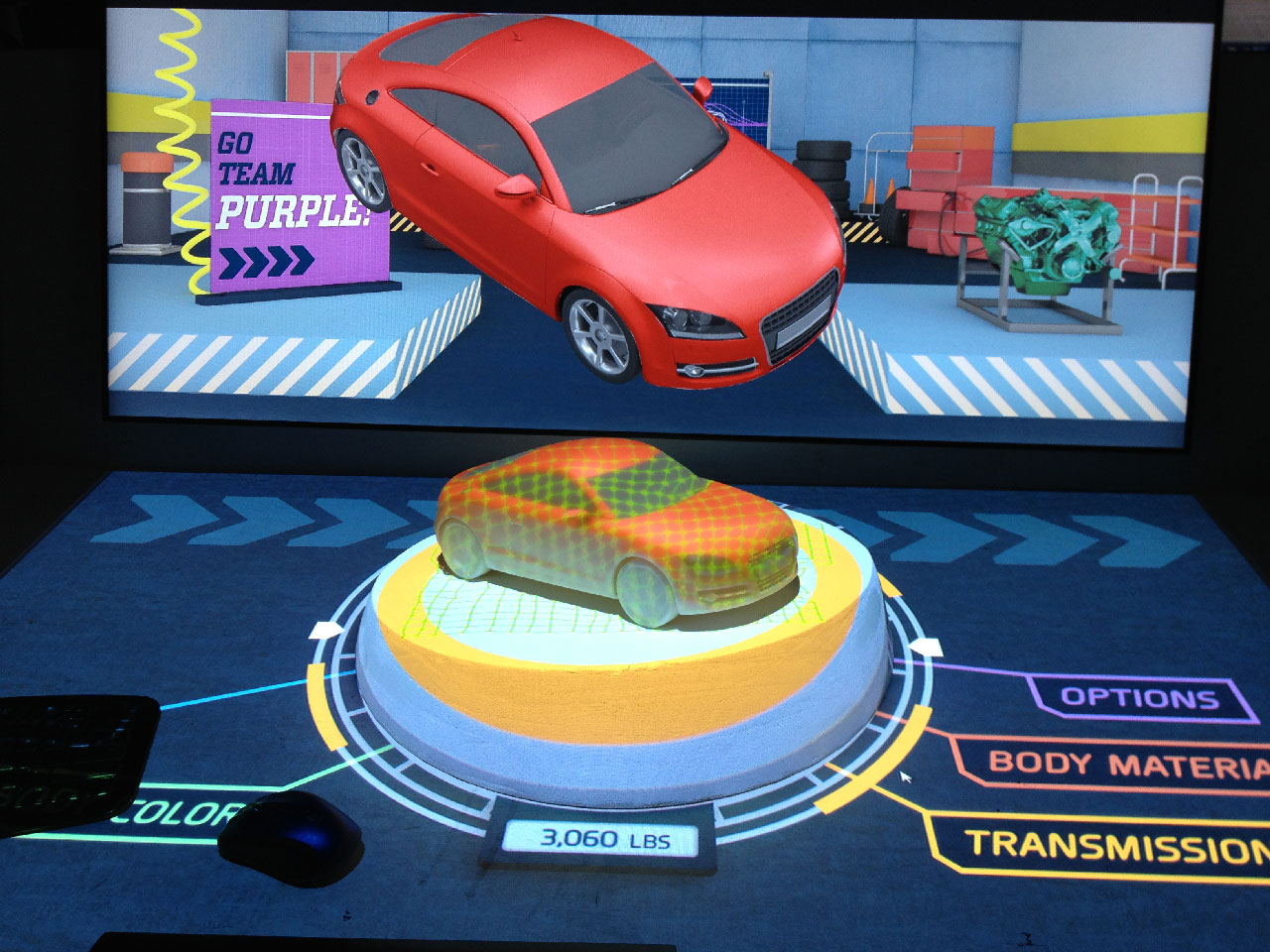 Future Car projection mapping setup view