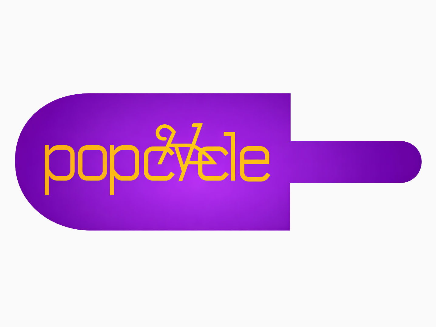Popcycle popsicle bike logo and branding