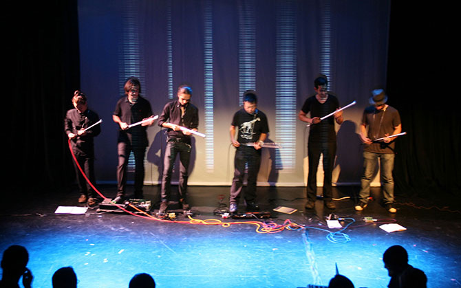 Reactive graphics VJ performance stills