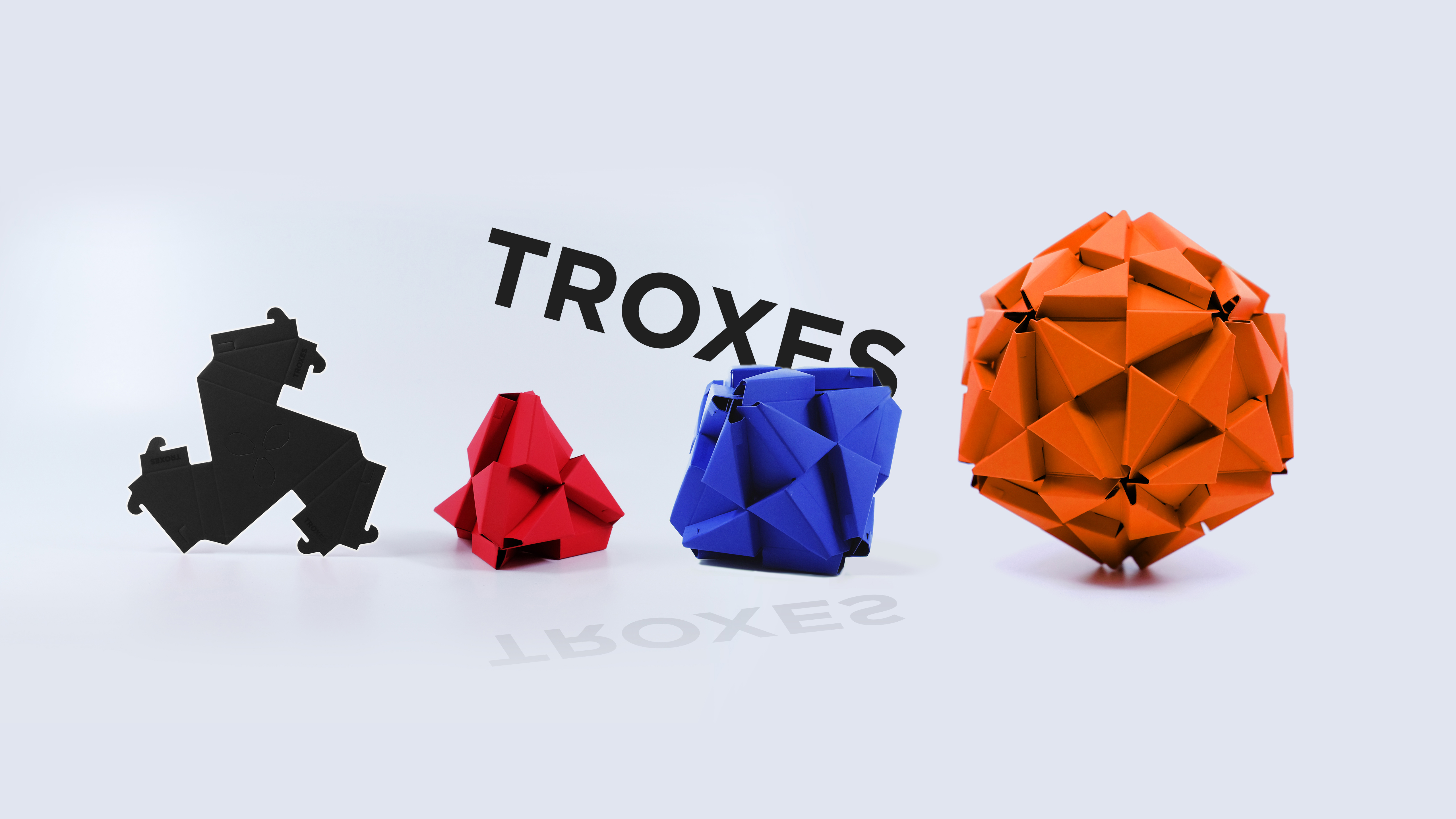 Origami meets Lego platonic solid structures. Tetra, Octa, Icosa.